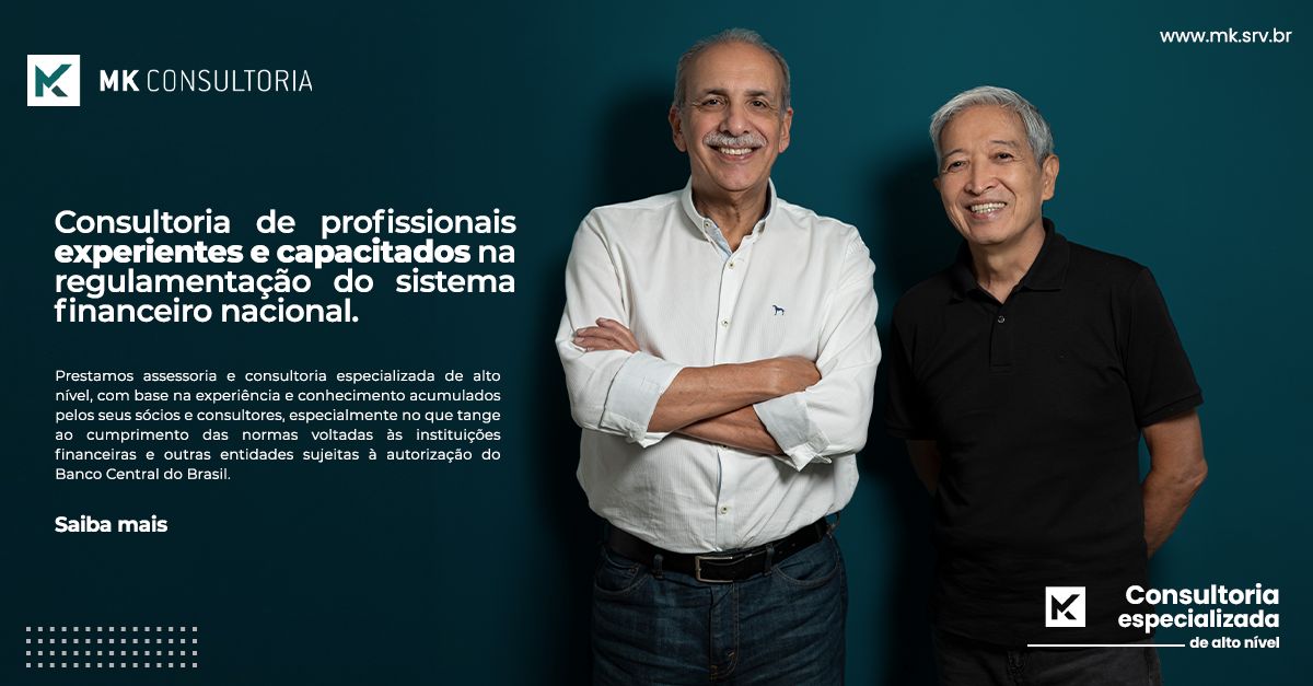 Consultoria de profissionais experientes e capacitados na regulamentação do sistema financeiro nacional.
