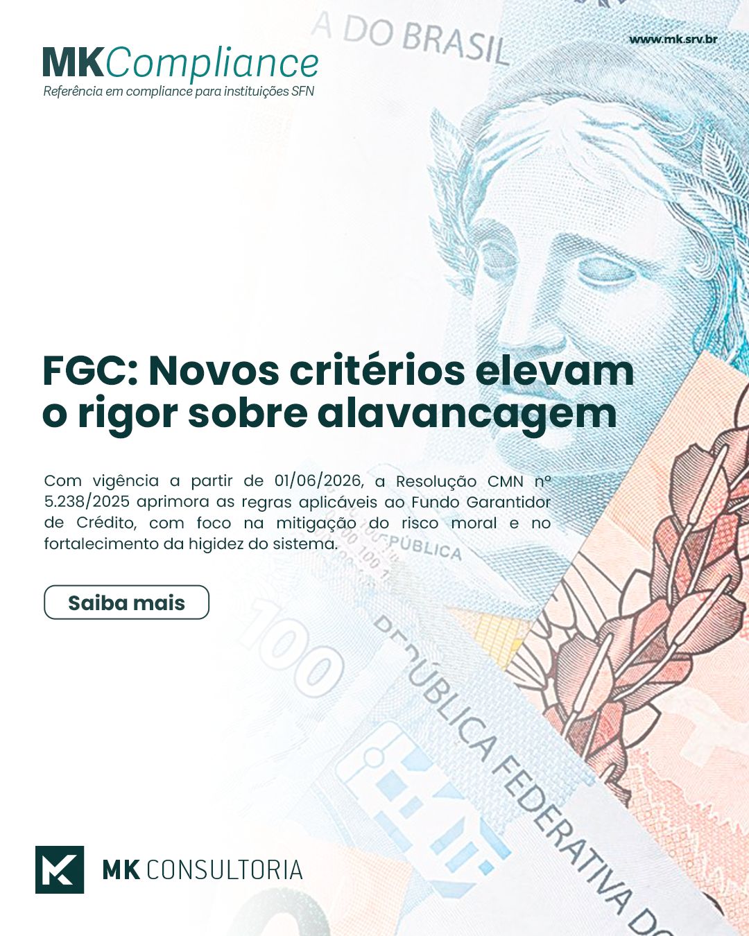 Resolução CMN 5.238/2025 aprimora as regras aplicáveis ao Fundo Garantidor de Crédito